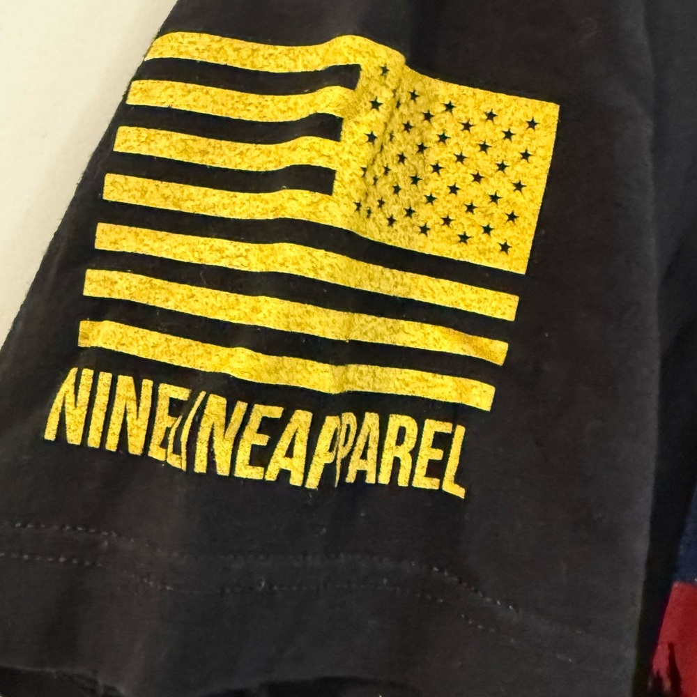 Nine Line Apparel Men's Black T-Shirt with Yellow Graphic